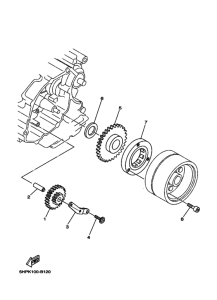 TTR125L Муфта стартера