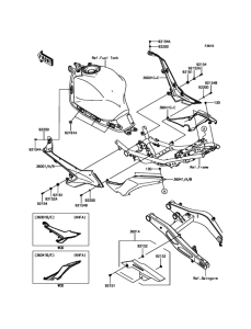 EX650 Боковые обтекатели