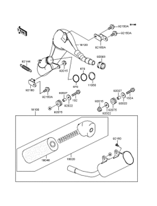 KX125 Глушитель