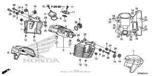VT1300CT Крышка головки заднего цилиндра