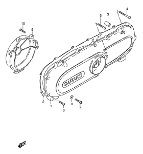 FZ50 Crankcase cover ass`y  (v