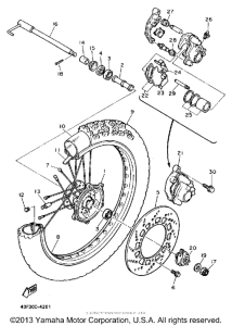XT600WC (CA ED.) Переднее колесо