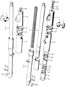 CA175 Ca175 front fork