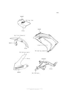 EX650 Decals (Green)(Fds)(Cn)
