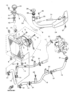 YP125R Радиатор
