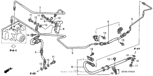 NSS250 (ABS) Rear brake pipe (2)