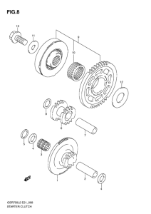 GSR750 (ABS) Муфта стартера