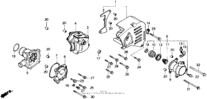 VFR700F Крышка картера левая