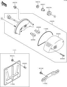 ZR750 Задний фонарь