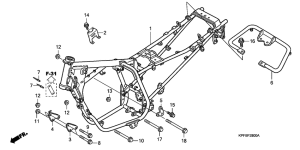 CBF250 Frame body