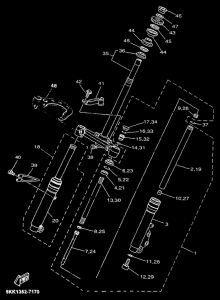 YN50 Передняя вилка