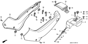 NSR50S Side cover / oil tank