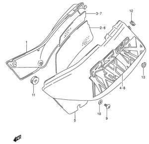 DR650 Обтекатель задний