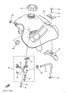 DT125LC Топливный бак