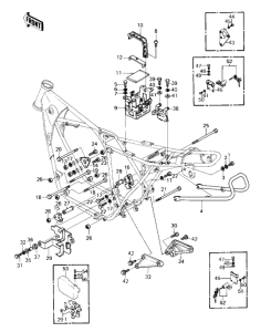 KZ1000 Frame fittings / battery case