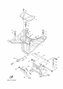 YW125Y Support & repose pied