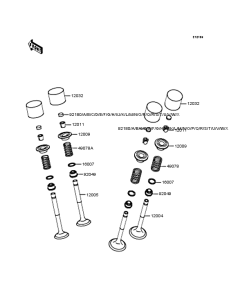 ZX250 Rocker arms / valves