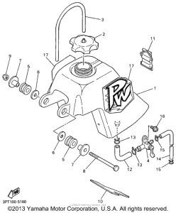 PW50G Топливный бак