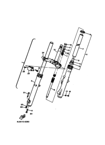 XJ650S Front fork assy(ur silv
