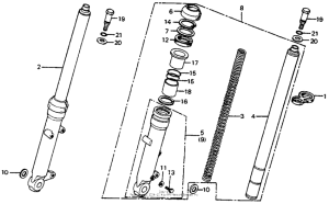 CB125S Front fork 76,78
