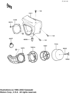 KX125 Воздухоочиститель
