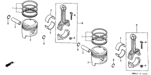 CMX450 Piston / connecting rod