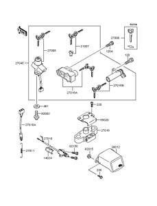 ZX1100 Замок зажигания