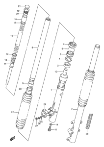 TS125 Передняя вилка