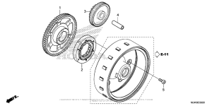 CB500F (ABS) Муфта стартера