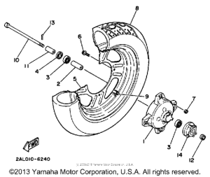 YSR50W Переднее колесо