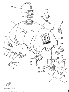 YZ490 Топливный бак