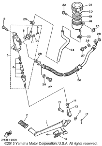 FZR600RLC Задний торм цилиндр