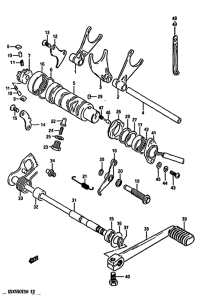 GSX550 Переключение передач