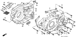 XR250R Картер двигателя