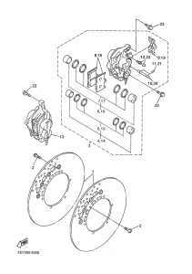 XJR1300SP Передний суппорт