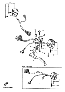 FZR400RR Handle switch. lever