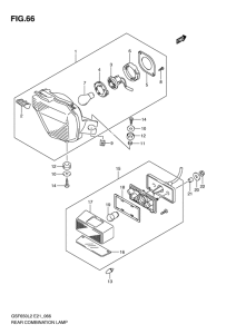 GSF650 (ABS) Задний комбинированный сигнал
