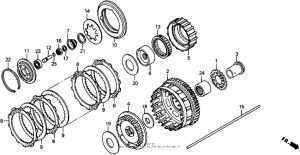 RVF750 Сцепление