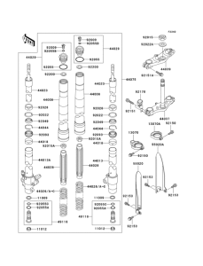 KX100 Front fork(1 / 2)(d6f)