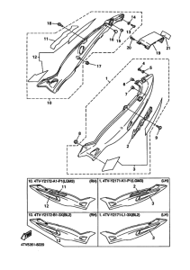 YZF600R Боковая крышка