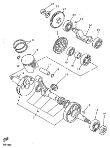 TZR125R Коленчатый вал и поршни