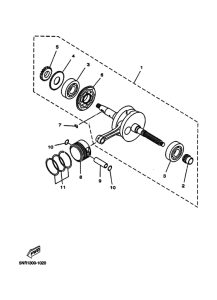 YP125D Коленчатый вал и поршни