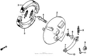 CR125R Передний тормоз