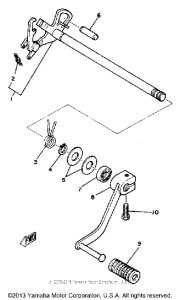 SR185H Shift shaft pedal