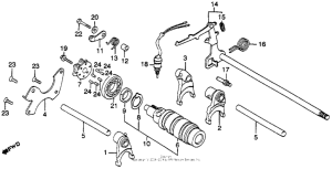 CM450 Cm450e / cgearshift drum + gearshift arm