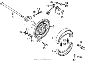 CJ360 Задний тормоз