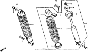 CB650 Cb650 rear shock absorber 80-82