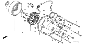NTV650 Left crankcase cover /  generator