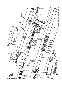 YZ250 Передняя вилка
