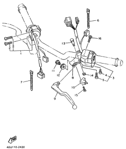 XJ600S Interruptor de manija . palanc